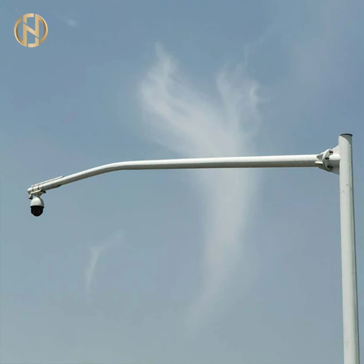 Hot Dip Galvanized Traffic Security Camera Pole  Monitoring Pole