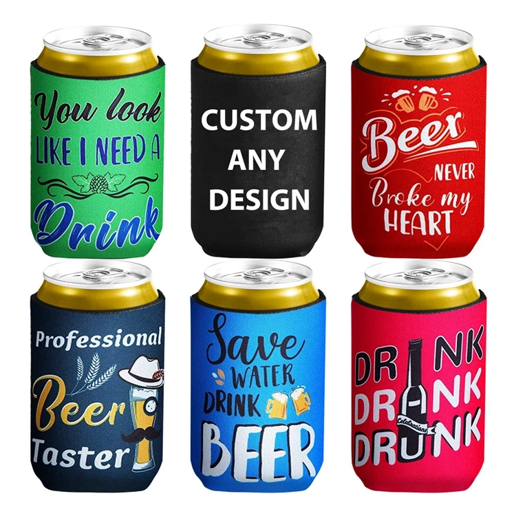 Custom Design Logo Print Stubby Holder Coozy Universal Bottle Beer ...