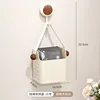 Hanging rope storage box (small size, milky white walnut wood)