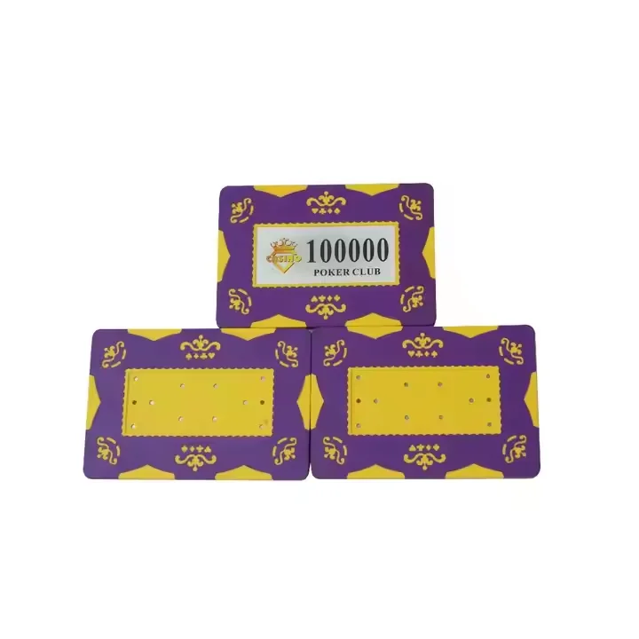 Wholesale Rectangular 40g square Clay Poker Custom logo Sticks or Print for Gambling