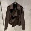 Brown suede