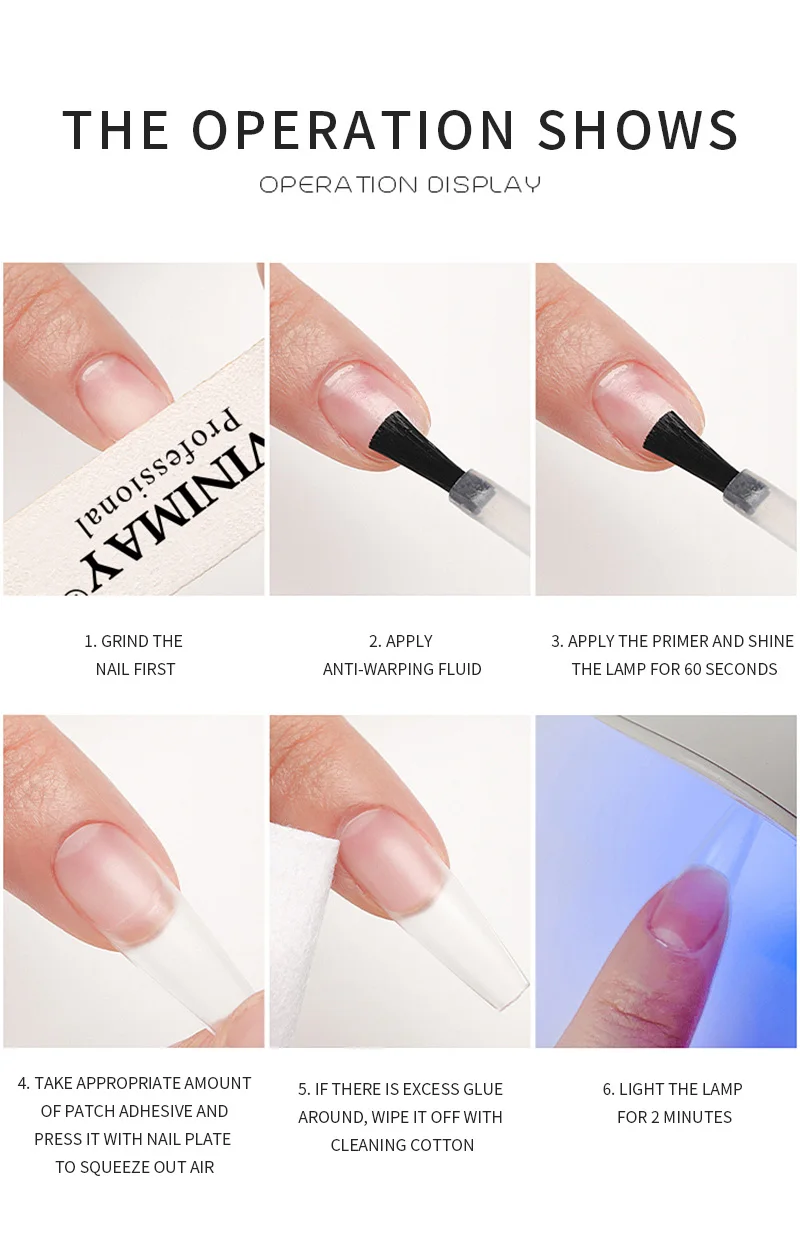 Vinimay Nail Supplies Solid Patch Adhesive New Phototherapy Nail Glue Patch Gel For Nail Salon Stick Patch UV Gel supplier