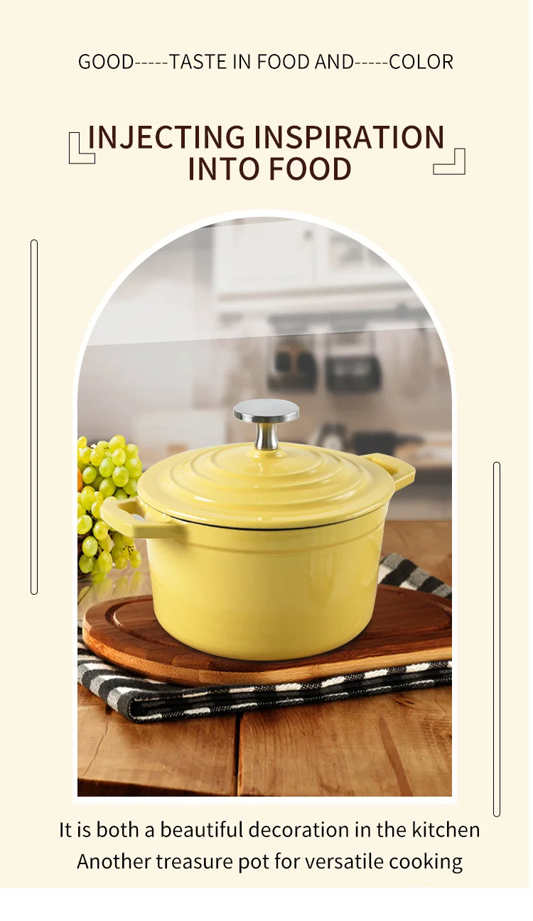 Kitchenware Pot Set Cast Iron Cookware Set Ename Soup Pot Home Cooking