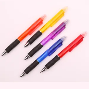 Multi-color Double-Headed Plastic Pen With One Fluorescent and One Ballpoint Pen Printing Custom Logo Manufactures Promotional