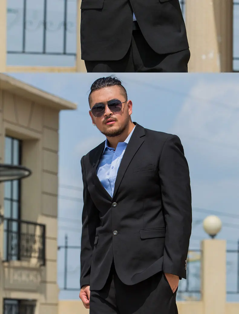 Plus Size Men's Suit Extralarge Fat Blazer Wedding Jacket Professional