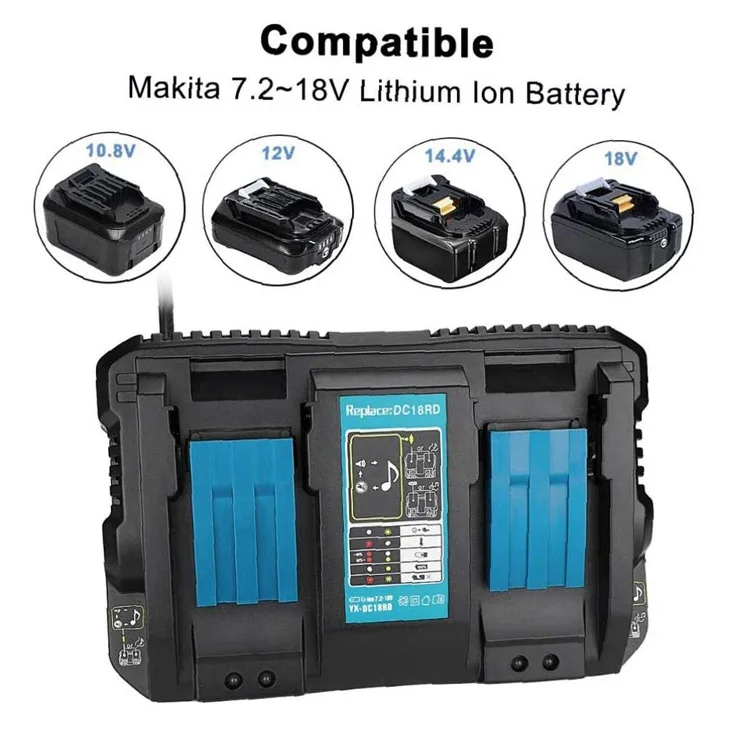 XINXUN Factory Produces 18V Power Tool Charger DC18RC DC18RF DC18RA DC10WA DC18SB DC18SF Makita Battery Charger