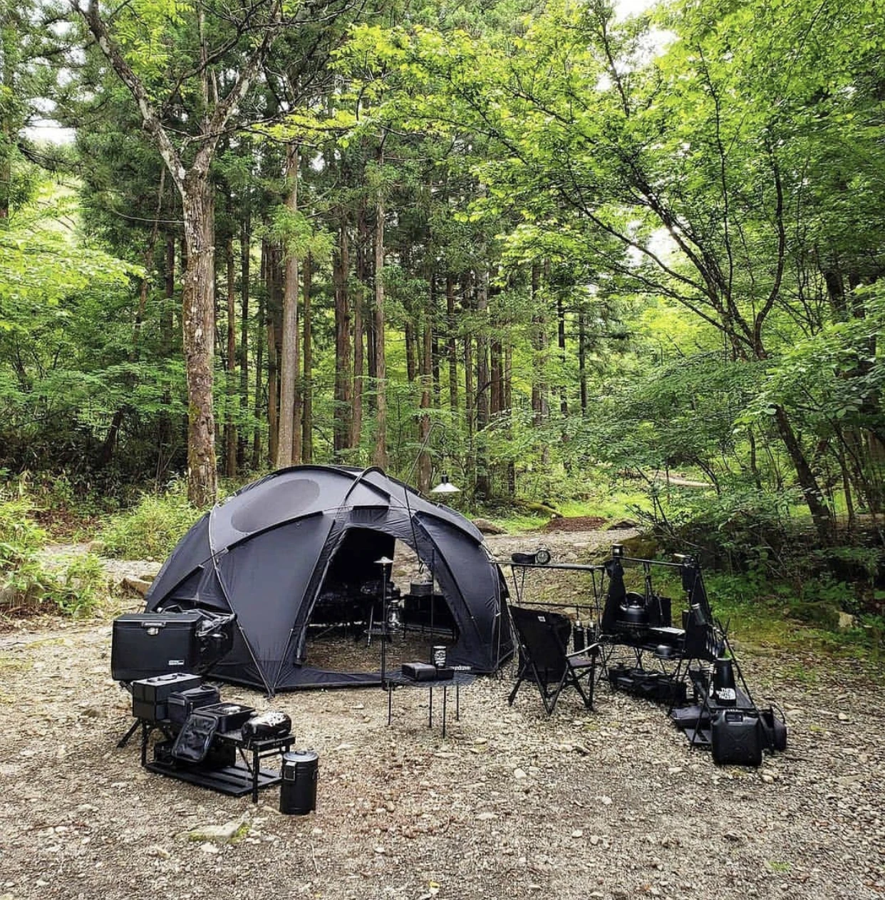 ホットセール ドームテント ブラック 高品質生地 アウトドアキャンプ用