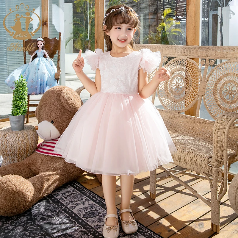 NIMBLE Summer Embroidered Baby Girl White Dresses Family Matching Outfits  Girls Clothing Sets Kids Birthday Evening Party Wear