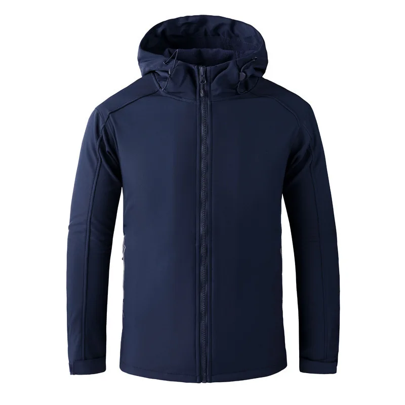 OEM Custom logo Lining Lightweight Windbreaker Uniform Waterproof Fleece Jumper Men's Outdoor Soft Shell Jacket