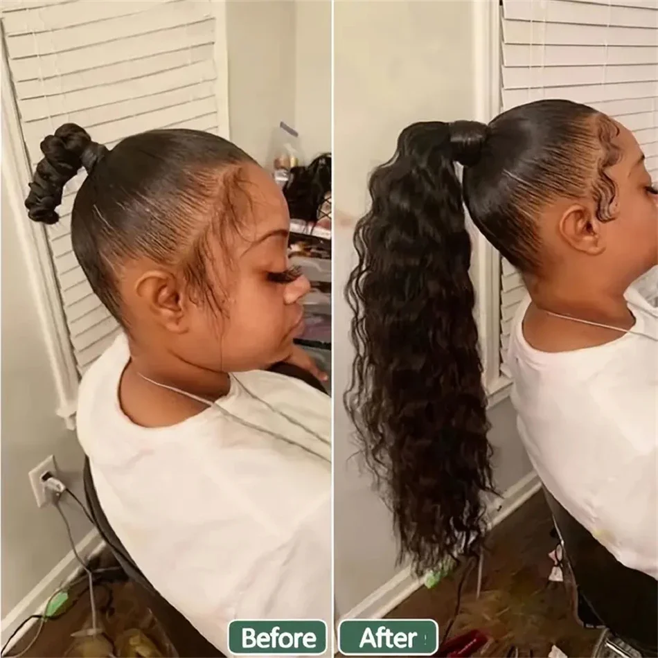 Natural Color Brazilian Human Hair Ponytail for Women_voghion.com