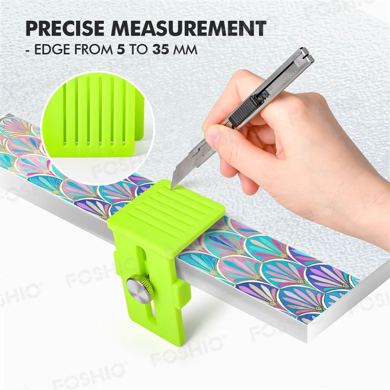Foshio Design Edge Wrap Cutter Paper Cutting Templates Vinyl Wrap Tools  Film Marker Knife Cutter Guide Assistant Tool
