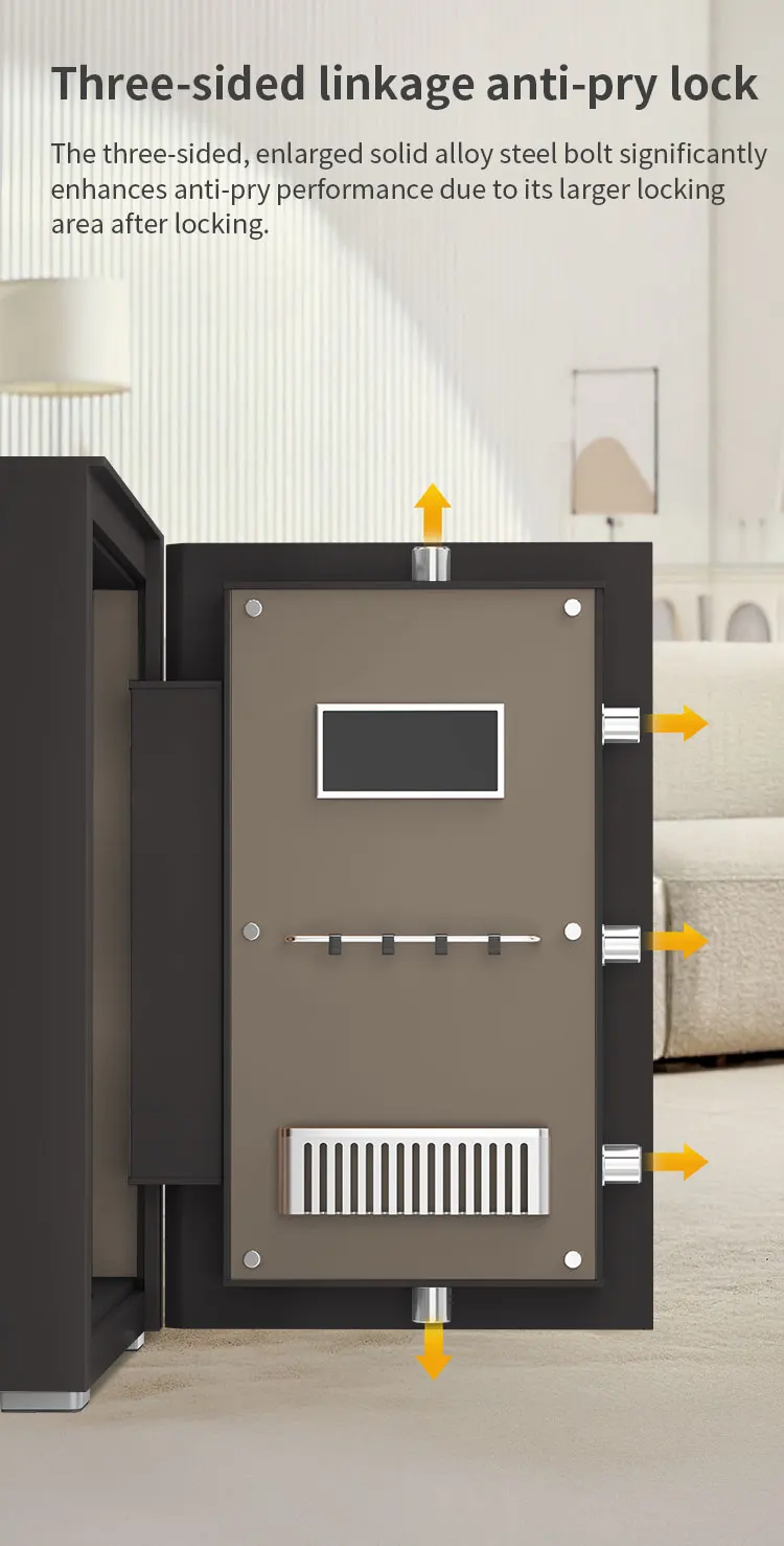 CEQSAFE Hot Sale Safe Metal Security Safe Box Fingerprint Key Safe Luxury Smart TUYA APP WIFI Safe Box factory