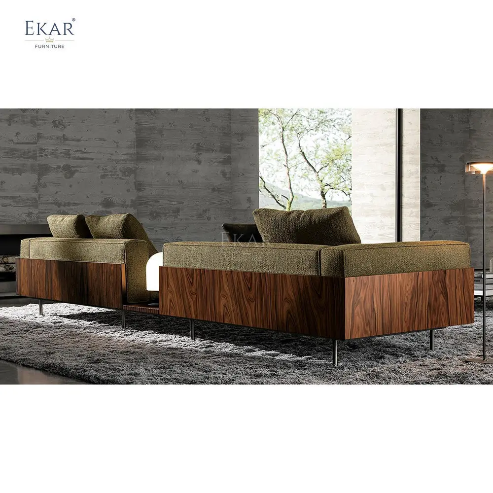 product solid wood multilayer plywood sofa with exquisite african rosewood veneer and matte finish-64