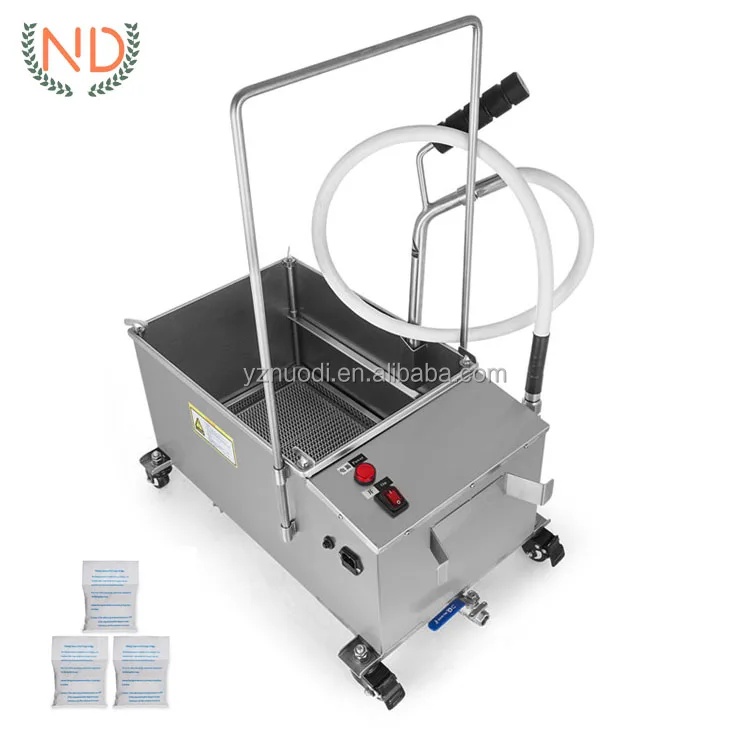 Movable Edible Cooking Oil Filtration Machines Deep Frying Oil Filter Machine Filtration Cart