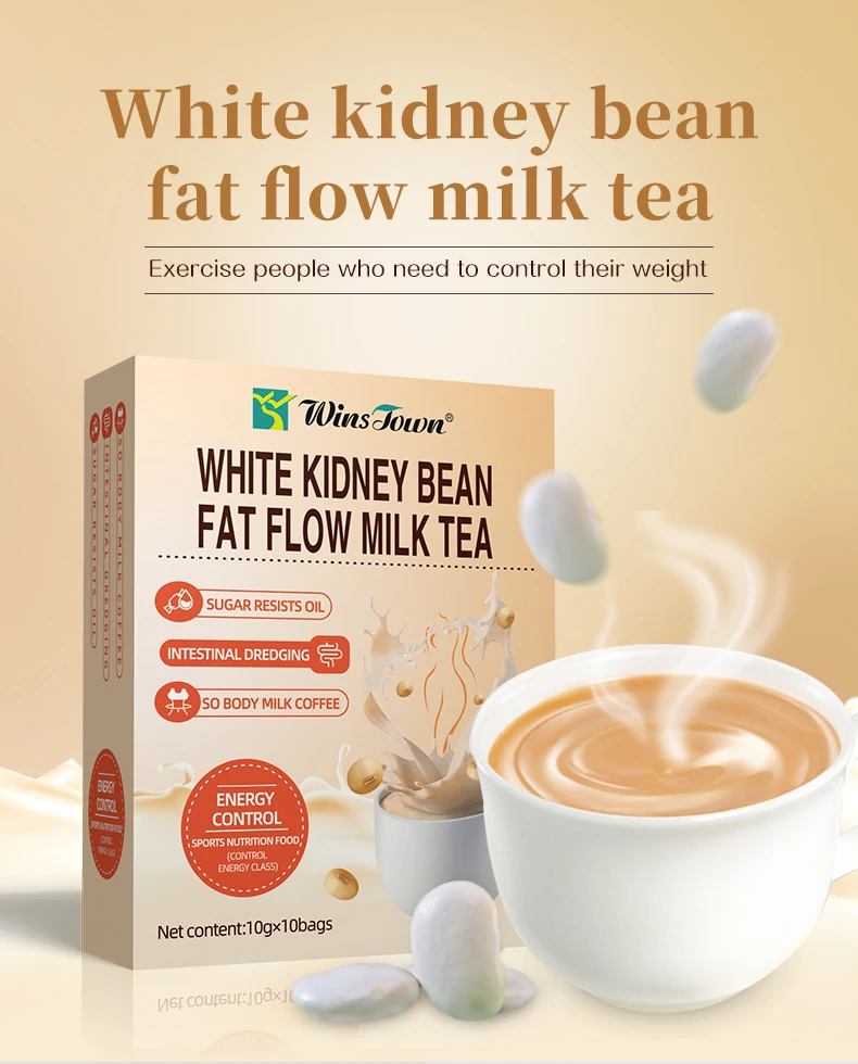 White Kidney Bean Fat Slow Milk Tea Weight Loss Control Customize Logo