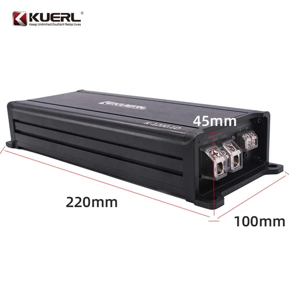 New Design Small Class D Digital Car Amplifier Full Range 1200 Watt Big Power 12V Mono Car Amplifier