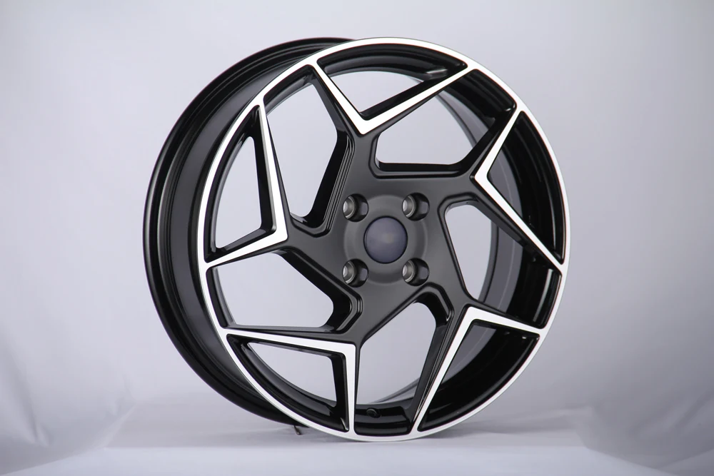 RC Special Price 4x100 Cast Wheels 17 Inch 6.5J Glossy Black Machine Face Alloy Rims for Ford Fiesta ST Fiesta Active
