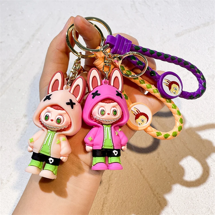 Labubu Keychain Doll Toys - Cute 3D Silicone Accessories