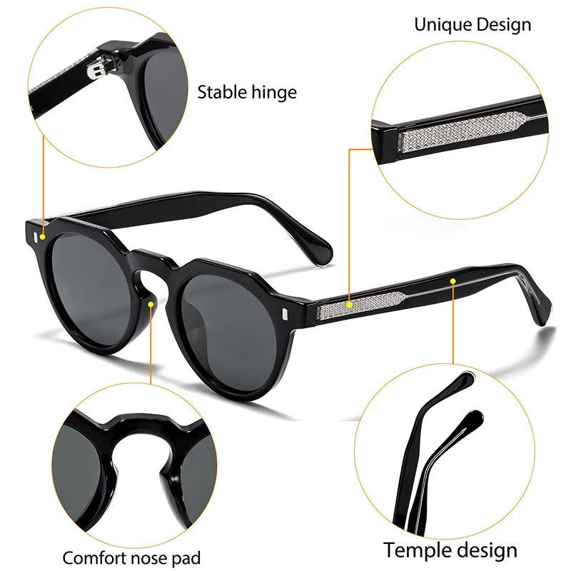 Men's Polarized High Quality Tr-90 Frame Retro Sunglasses Ladies Travel Party Glasses Ideal Gifts_voghion.com