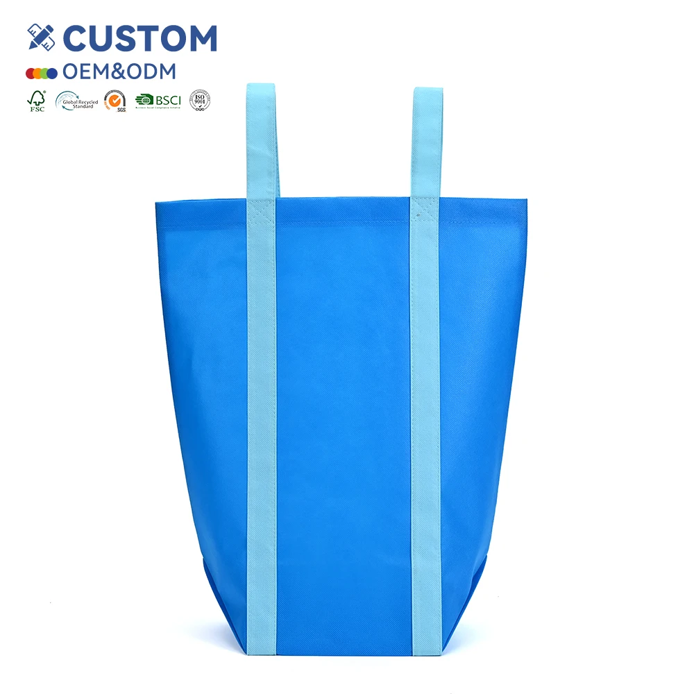 Custom Printed Logo Eco-Friendly Reusable Grocery Recycled PP Nonwoven Carry Shopping Bags Laminated Non Woven Fabric