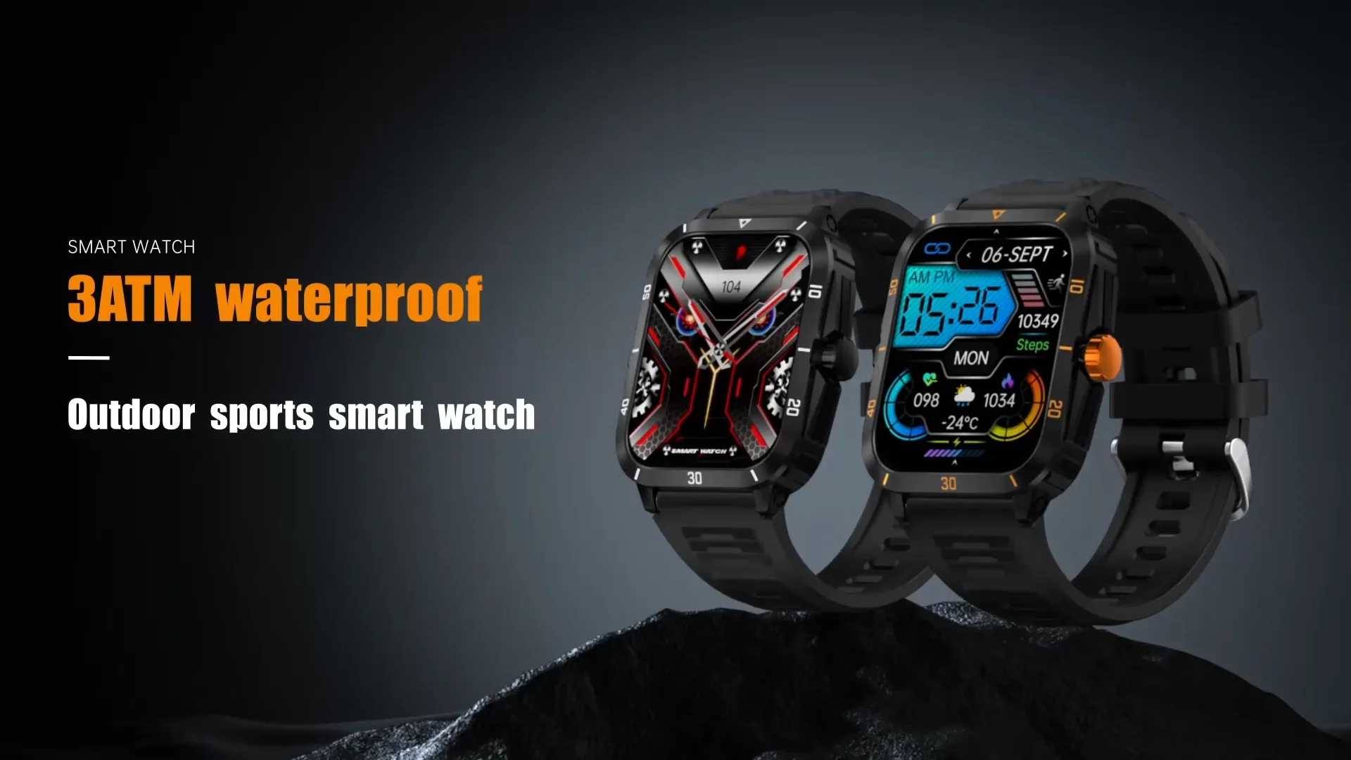 Trending Rugged Smart Watch 2024 Kt71 3atm Waterproof Grade Da Fit Men