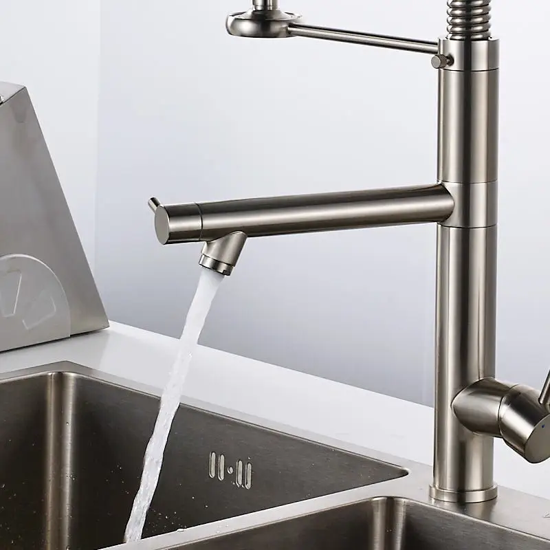 Led Kitchen Tap With Spring Spray Kitchen Taps Sink Mixer Led Faucet 3