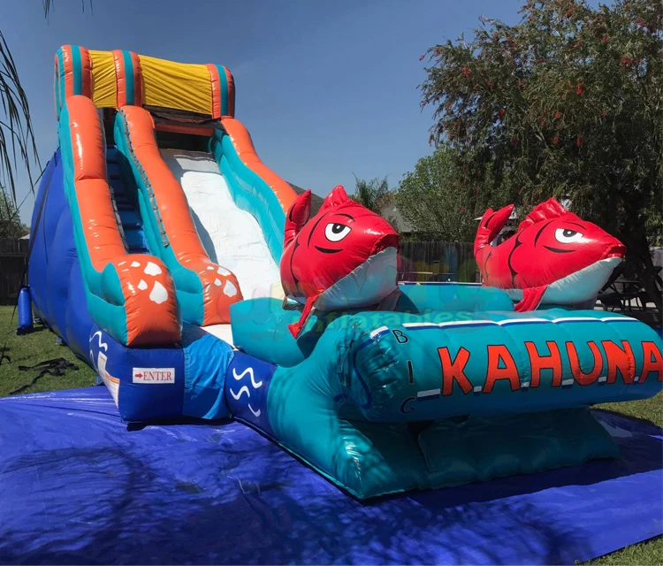 Big Kahuna Waterslide 18f High Outdoor Water Slide Commercial Inflatable  Slides Outdoor Inflatable Water Slide