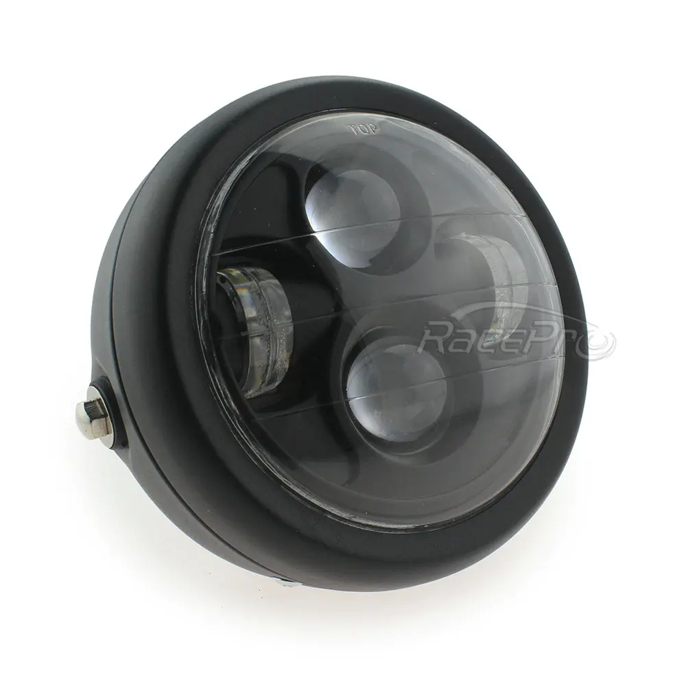 Светодиодная передняя фара для мотоцикла проектор Daymaker 40 Вт 6,5 дюймов мотоцикл фар дальнего света для Harley Cafe Racer Bobber