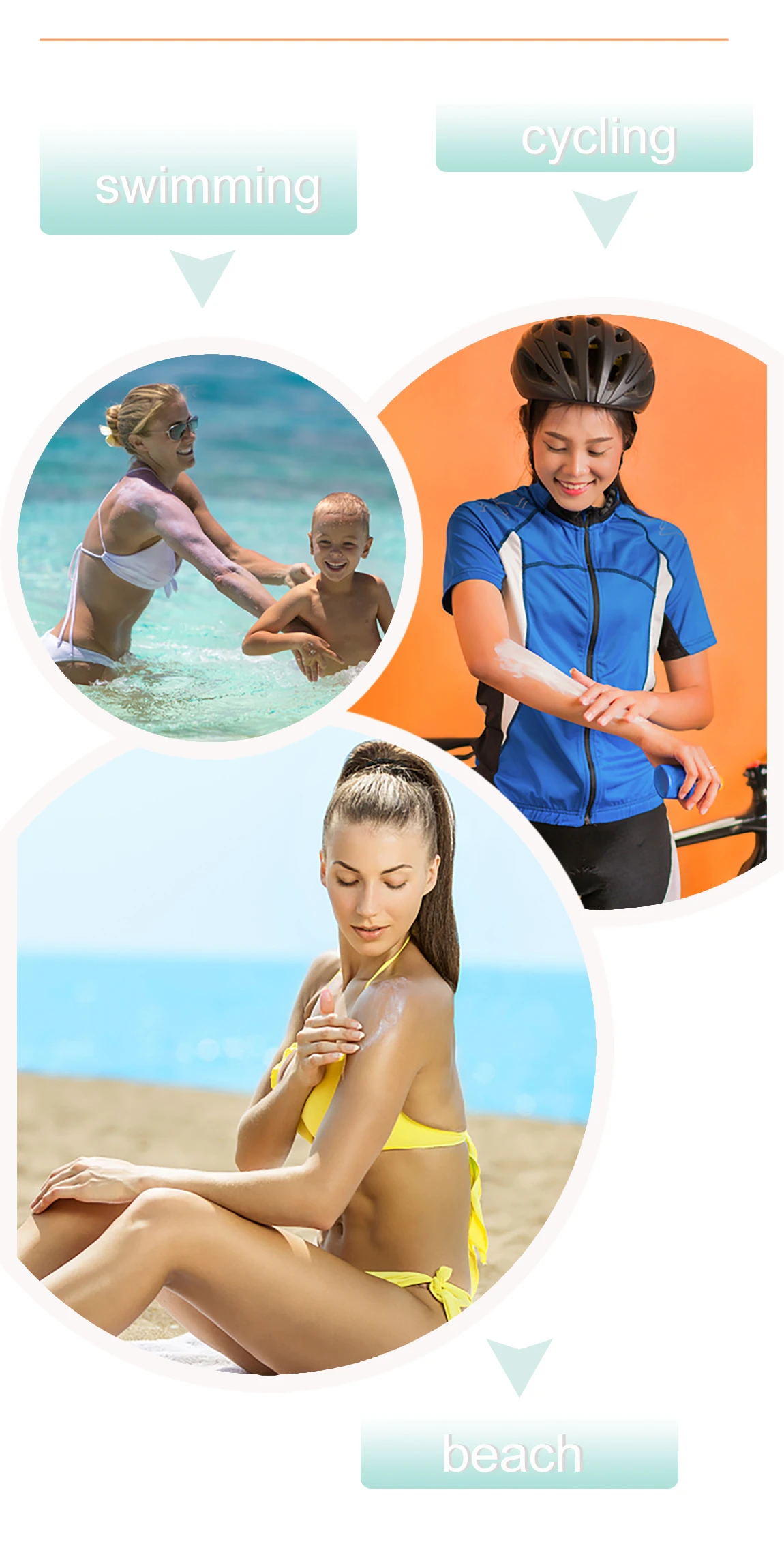 Woman applying sunscreen to face