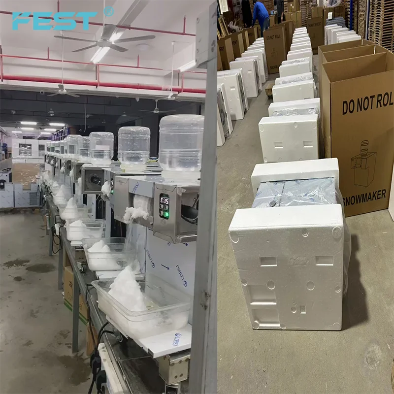 FEST Commercial Auto New Type  air Coling Korean Bingsu Snow Flake Ice Cream Making Machine for Sale