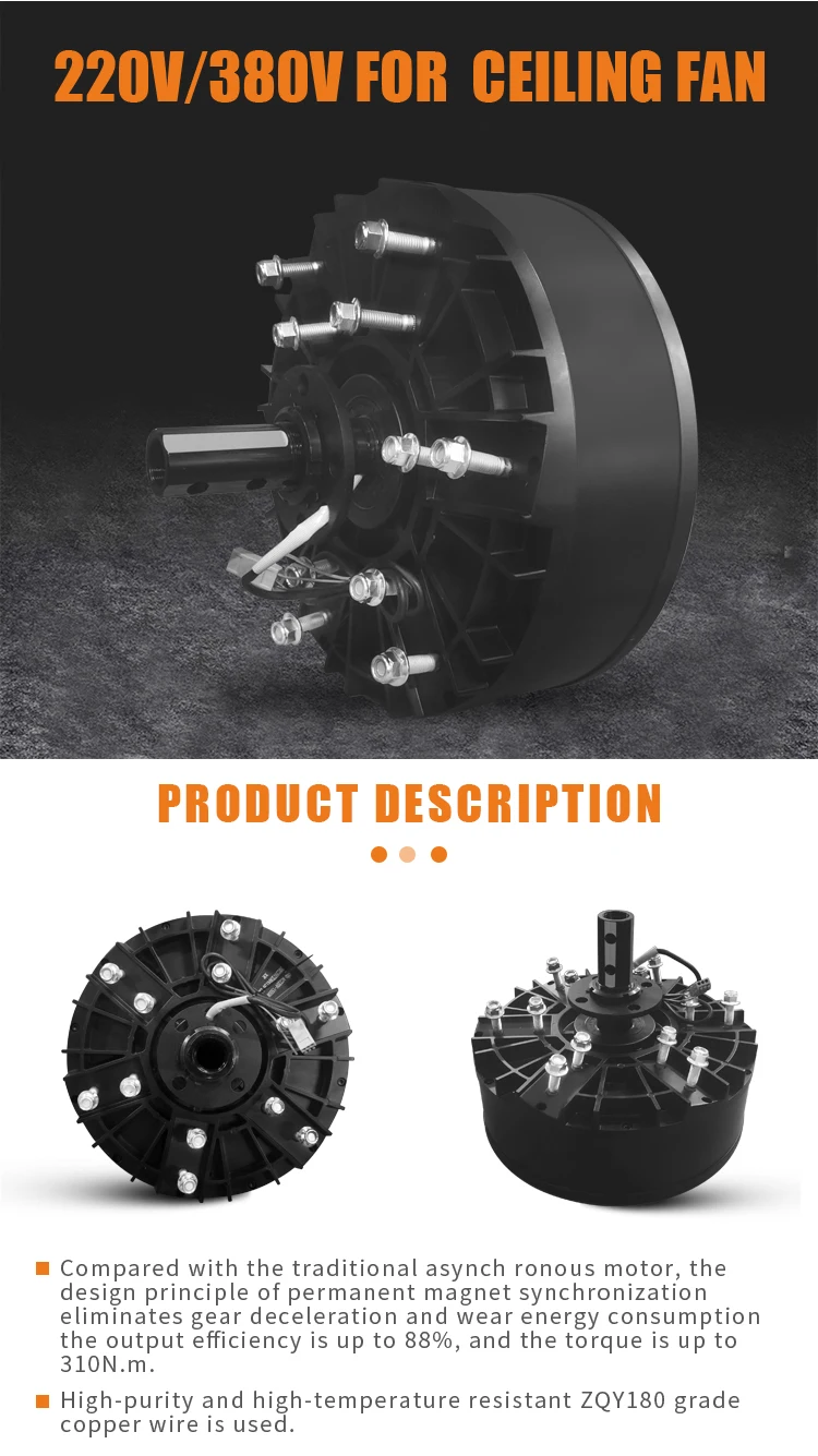 Amcling Centrifugal Ball Bearing, HVLS, 380V/220V, Aluminum - detail 2