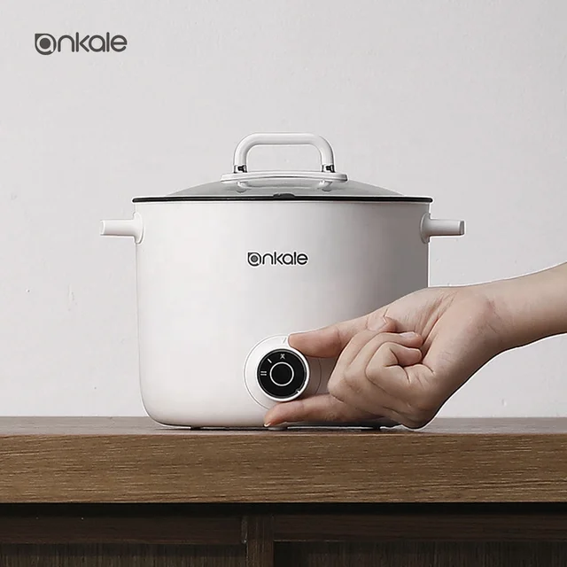 White Custom Electric Pan for Home Kitchen Mini 1.5L Electric Cooking Pot for Noodle pot Hot Pot Non Stick Coating