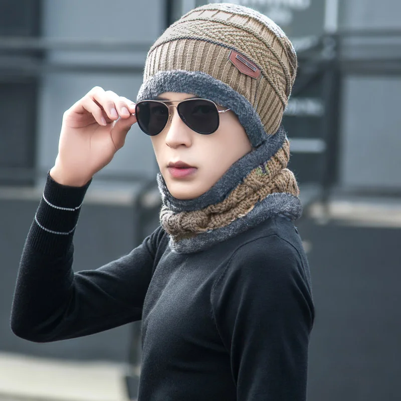 2-piece Winter Beanie Hat Scarf Set - Fleece Lined Comfort display picture 1