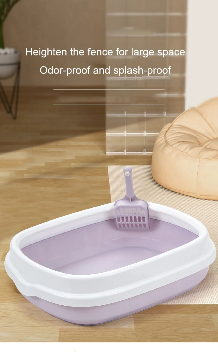 Hot Selling Cat Litter Box With Shovel Pp Cat Litter Tray With Scoop