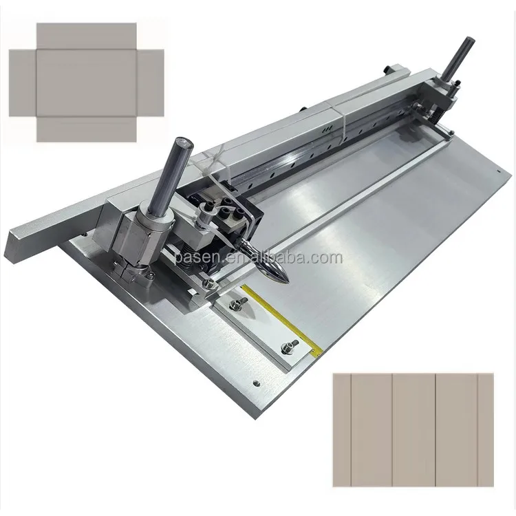 Manual Rigid Box V U Shape Grooving Machine for Cardboard MDF Paper Grey Board Chipboard Slotting Cutting Making Sample groove