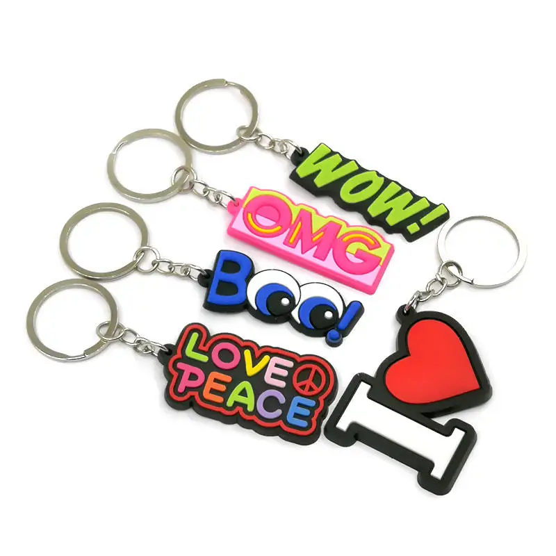 High Quality Custom Pvc Keychain Logo Soft Rubber Keyring Personalized ...