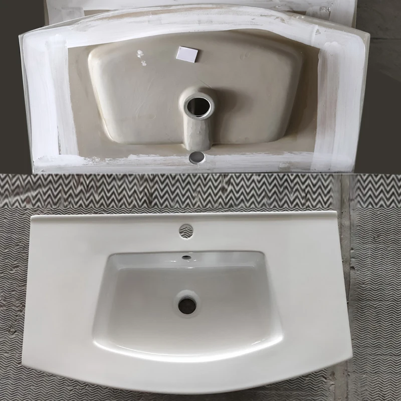 Curved Lavabo Ceramic Piano Top Lavabi Vessel Compact Metro