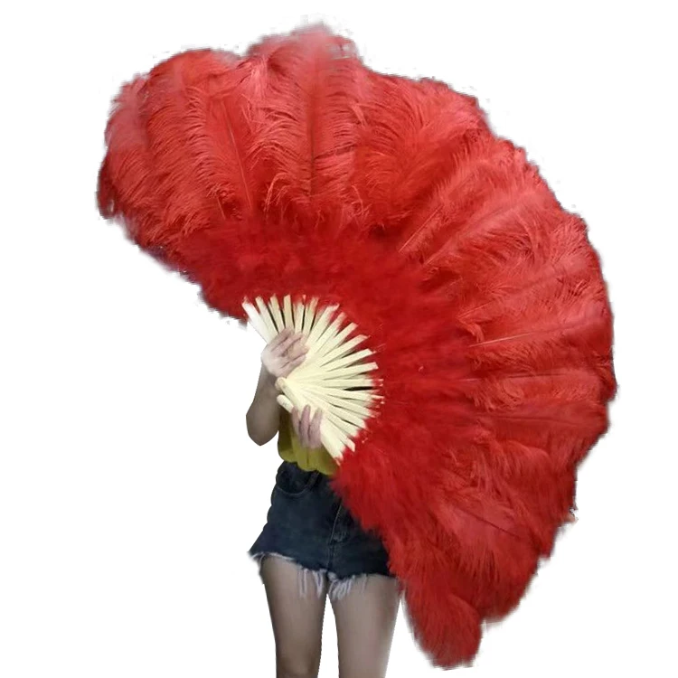IEF-03 China wholesale large ostrich feather fan