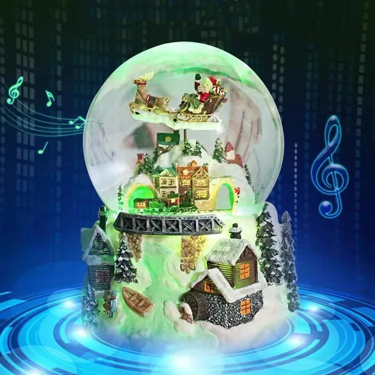 Boule De Cristal De Noël Avec Lumière Changeante De Couleur, Décoration De Noël à Grande Tête, Peinte à La Main, Idéale Pour Les Amis (petit Bonhomme De Neige