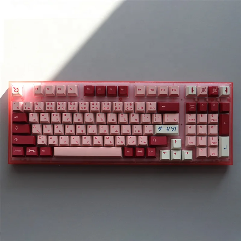 ピンク/ブルーダーリンキーキャップチェリープロファイルPBT129/23キー