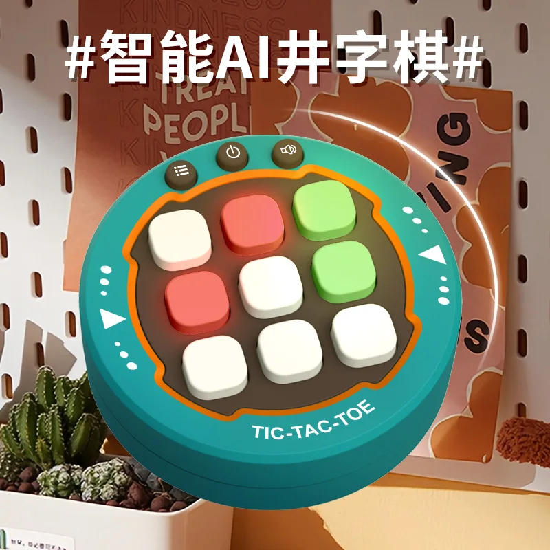 Tic Tac Toe Bolt Game 3-in-1 Handheld Puzzle Game Console Portable Tic-Tac-Toe Electronic Toys Fidget Toys Board Games for Kids