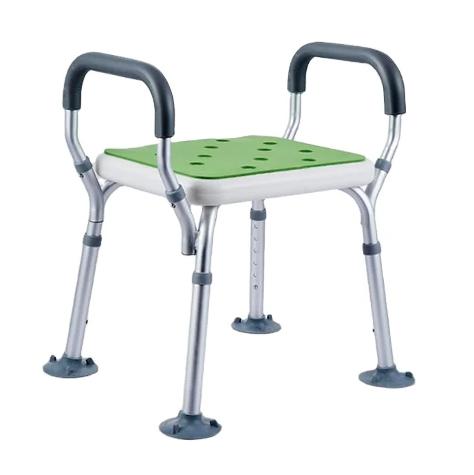 Adjustable Shower Chair Bath Seat Bench for Seniors, Shower Stool with Removable Arms for Handicap, Disabled & Elderly for Tubs