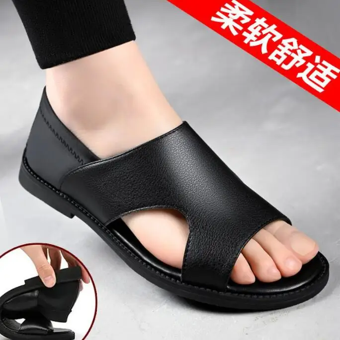 Sandales Plates Confortables Pour Hommes – Chaussures Diabetiques Souples, Semelle Extra-Flexible, Idéales Été & Plage (Rouge Tendance)