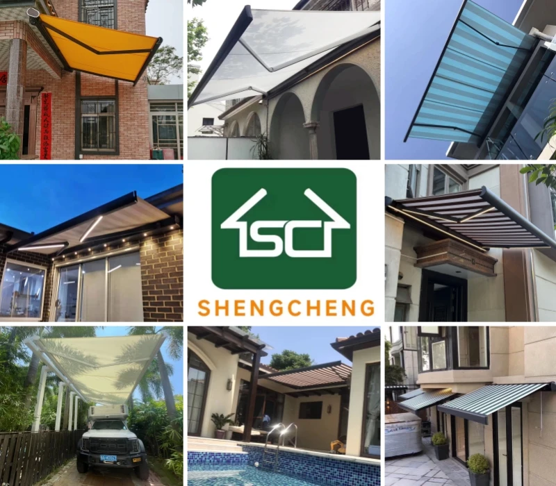 Retractable Awning Outdoor Cassette Foldable Awning Sun Shades Outdoor Automatic Awning