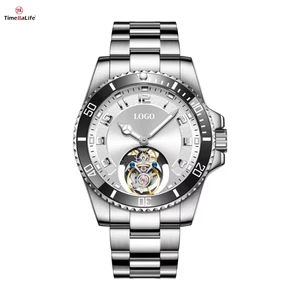 Factory Custom New Product Launch TOP Classic Brand Tourbillon Movement Luxury Stainless Steel Men's Automatic Luminous Watches