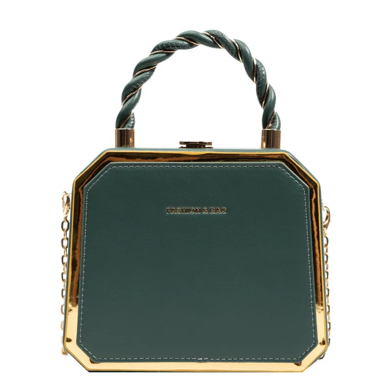 New Chain Box Bag Texture Internet Celebrity Niche Design Shoulder Bag Korean Version Ins Messenger Bag Female