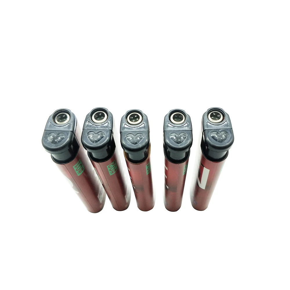 HP-883 Dark Red Disposable Cigarette Girl Creative Lighter Smoking Set