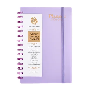 Custom 2026 PU Leather Spiral Daily Weekly Planner Journals Diary Notebooks Printing