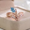 แหวนทอง 10k+1ct บลูแล็บไดมอนด์