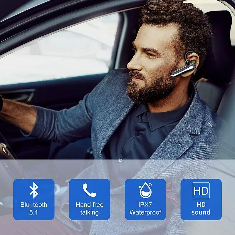 新型YYK-530 Bt V5.1イヤーフック式Bluetoothイヤホン ハンズフリー